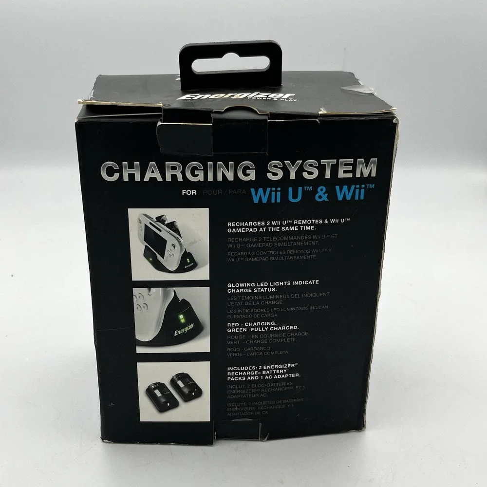 Energizer power & play Charging System PL-8507  For Wii U & Wii OPEN BOX